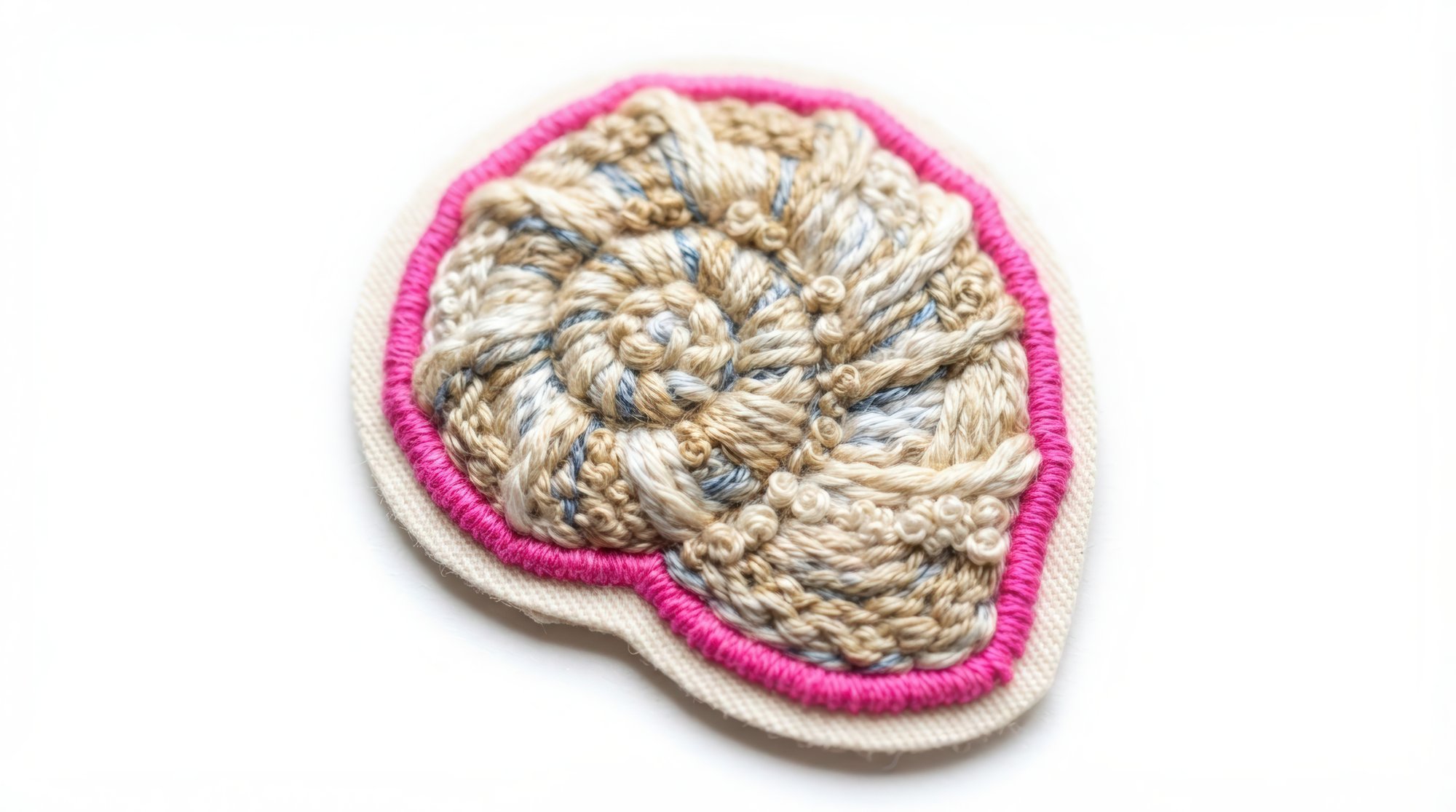 Patch ricamate con filo metallico